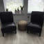 Fauteuil de chambre rembourré en cuir PU de couleur brune, aspect élégant, fauteuil brun