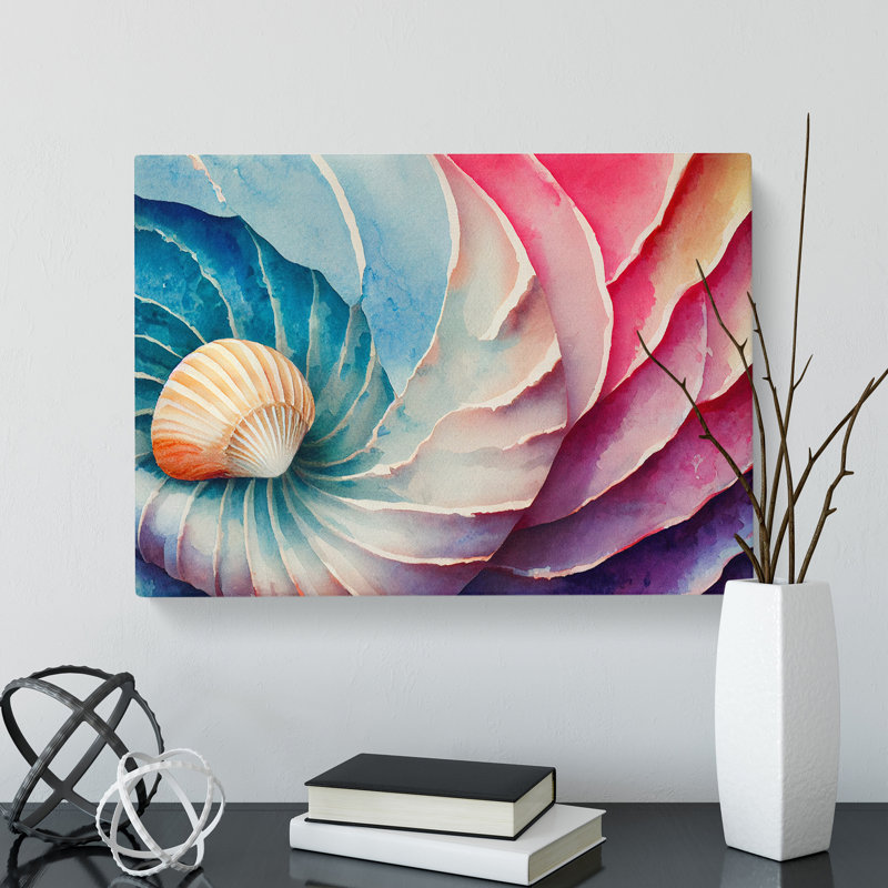 Seashell Art Vol.4 Abstract - Wrapped Canvas, 40cm H x 60cm W x 3cm D