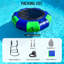 Trampoline aquatique gonflable de 10 pi, plateforme flottante récréative pour enfants et adultes avec échelle de corde et pompe électrique, idéale pour les étangs, les bassins et les piscines-128832068