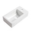 Meuble-lavabo flottant de 18 pouces - Compartiment de rangement spacieux, lavabo en céramique, design tendance, petit ébène brun avec options d'évier, lavabo, apparence moderne,