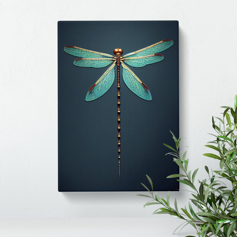 XC1022-1758X Dainty Dragonfly - Wrapped Canvas Print, 50cm H x 35cm W x 3cm D