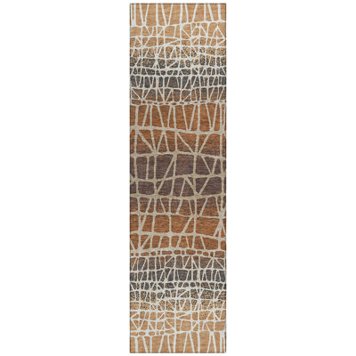 Machine Washable Indoor/Outdoor Raemoore ACN2404 Geometric Rug