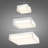 Box LED Flush Mount for Indoor/Outdoor Use, Square Acrylic Diffuser, 3-CCT, Dimmable-119307559-119307569