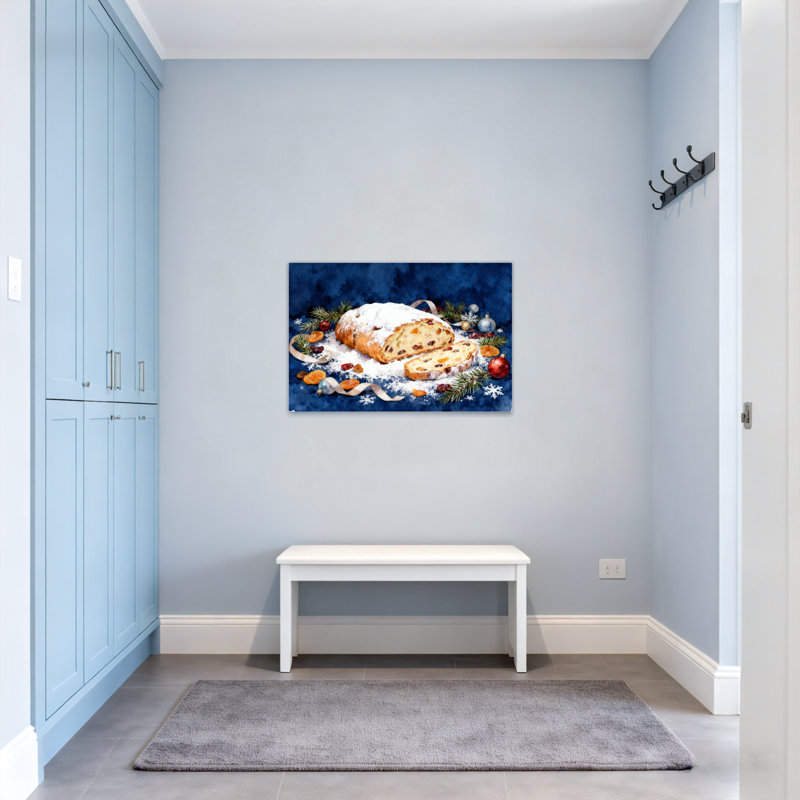 Noël, Noël, gâteau de Stollen, ornements de flocons de neige, branches de pin, H 16 po x l 24 po