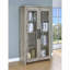 Armoire haute Myerson Grey Driftwood à 2 portes en bois d'ingénierie