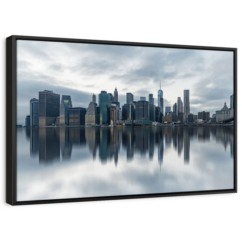 New York Skyline Reflection Canvas Print, 27" H x 40" W