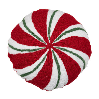 Peppermint Shaped Hooked Pillow