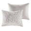 Housse de couette en coton chenille - gris chaud et aspect chambre à coucher floral 