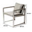 Chaise rembourrée en aluminium anodisé rembourrée avec rotin-661212191