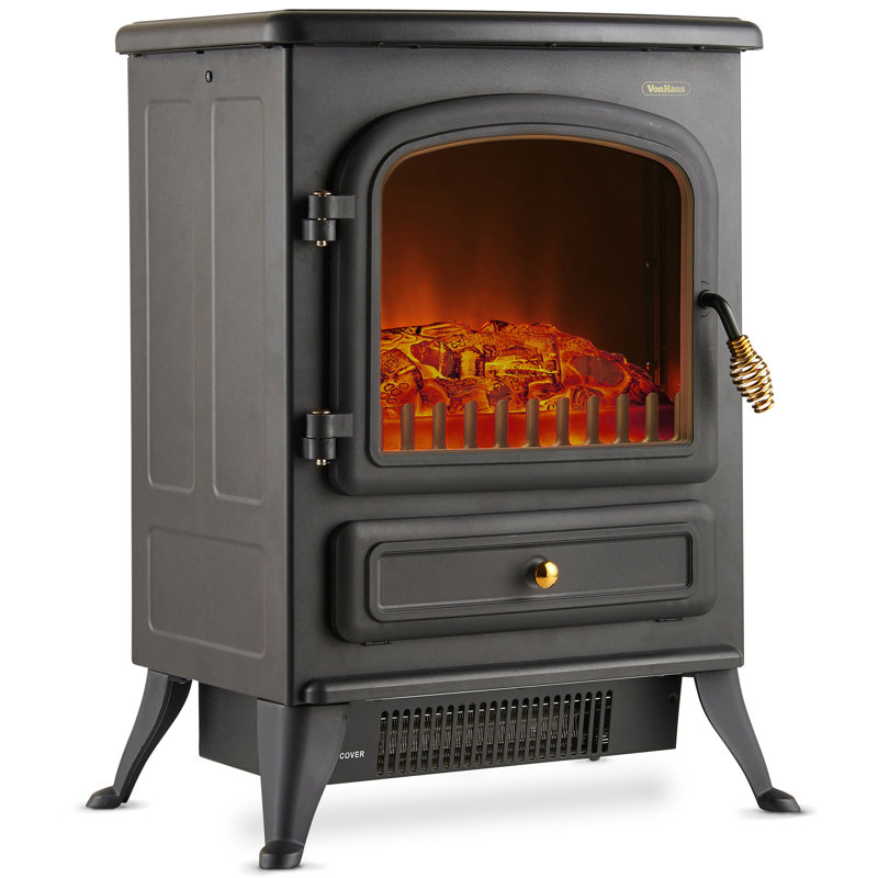 VonHaus 38cm W Electric Stove, Black