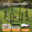 Dog Pen 8 Pcs Steel 60cm Foldable Indoor Outdoor Pet Enclosure Black-1992768155