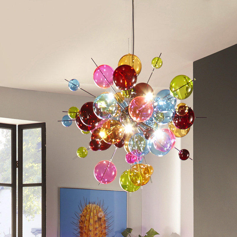 Abertamy 10 - Light Sputnik Chandelier, Multi Coloured