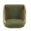 Ensemble de 2 chaises de salle à manger avec dossier coussiné, tissu bouclé vert, structure en bois massif de couleur naturelle-1034757507-1034757506