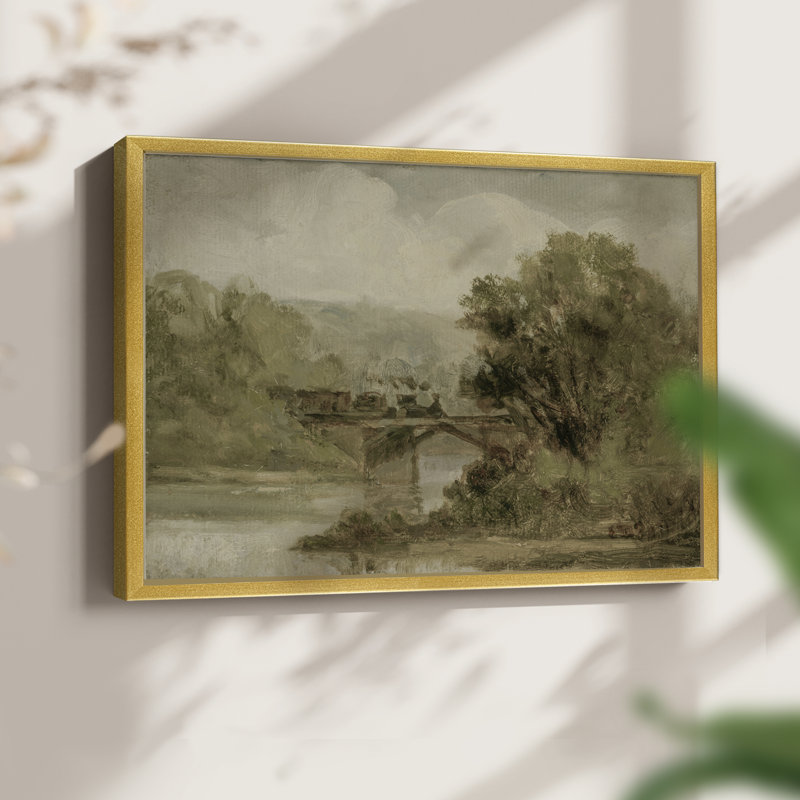 Paysages rétro-DCCXII-impression encadrée - réaménageable, 22" H x 28" W, Gold