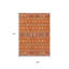 Tapis extérieur lavable géométrique bleu orange et mauve 5 pi x 8 pi