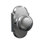 Bravura 906-G1 Macon Privacy Knob on Beveled Rectangular Rose in Matte Black