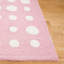 Tapis rose / blanc en laine / coton touffeté à la main Cadmarr-87912002