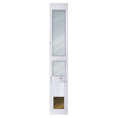 15'' W x 75'' H Metal Sliding Door Insert Electronic Pet Door