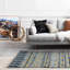 Tapis intérieur / extérieur rayé en cuir tissé à plat La Quinta-200422650