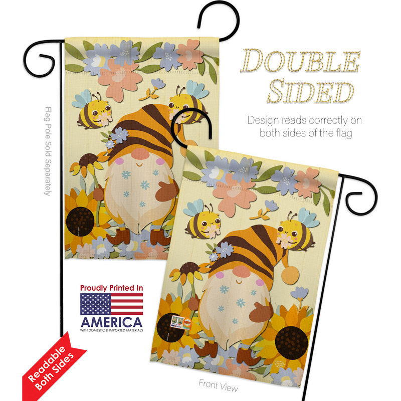 Drapeau de jardin en polyester 18,5 x 13 po Blooming