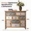 Commode d'appoint rétro 7 tiroirs 2 armoires