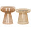 Moneer Glass Top Pedestal Side Table Set-1680753546