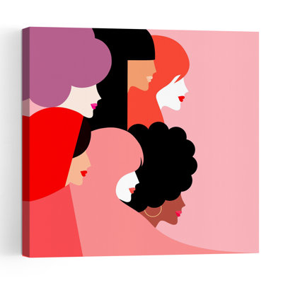 Affiche murale moderne et colorée représentant des femmes de tous les horizons