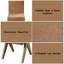 Ensemble de 2 chaises d'appoint en chenille et chêne chocolat Zoey