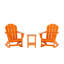 Chaise Adirondack à bascule en plastique avec table Laguna-985718987