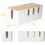 Boîte de gestion des câbles 12 x 5 x 4,5 pouces, couvercle en bois, organisateur de fil pour ordinateur de bureau, système de concentrateur USB pour couvrir et cacher les barrettes d'alimentation et les cordons d'alimentation