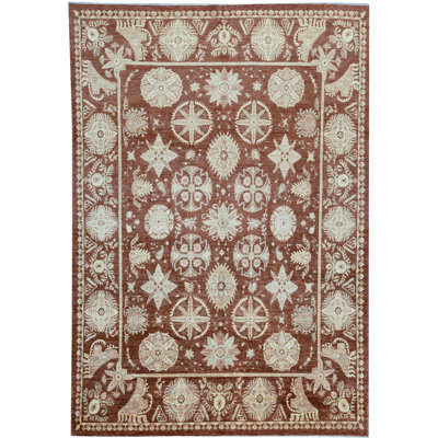 Ziegler Hand-Knotted High-Quality Brown Area Rug
