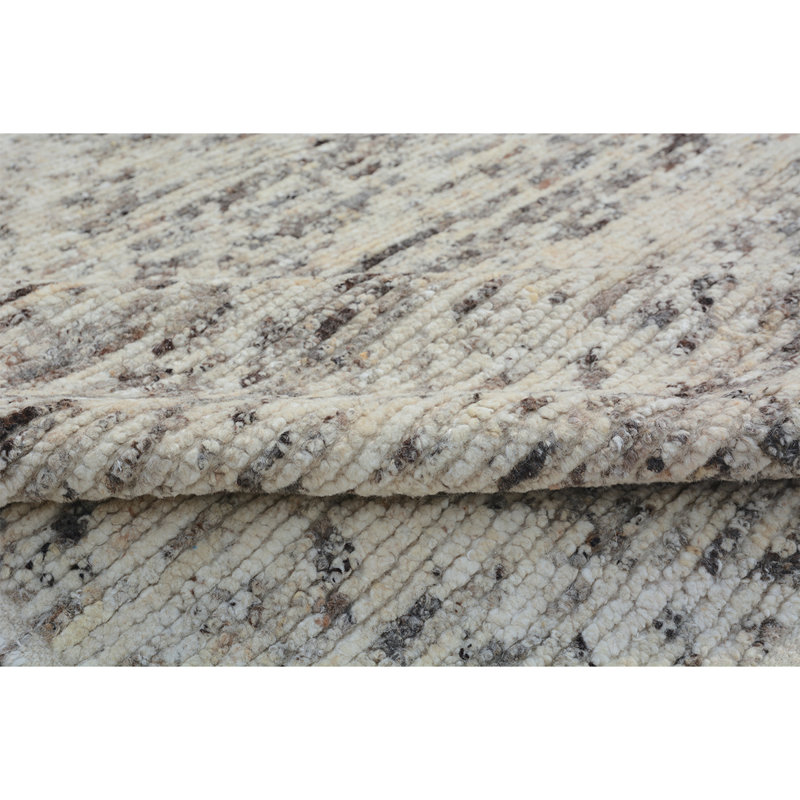 Wool Geometric Area Rug in Beige/Brown/Natural, Rectangle 10' x 14'
