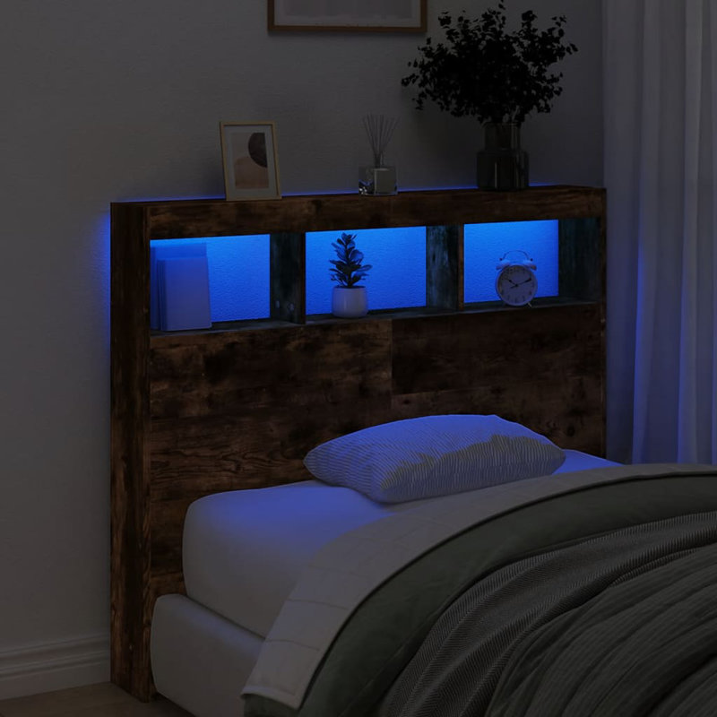 Cedria Headboard, Small Double - 120 x 190 cm, Smoked Oak