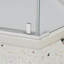 Porte de douche pivotante, avec verre trempé 1/4 po, cabine de douche néo-angle sans cadre 34,75 po x 72 po