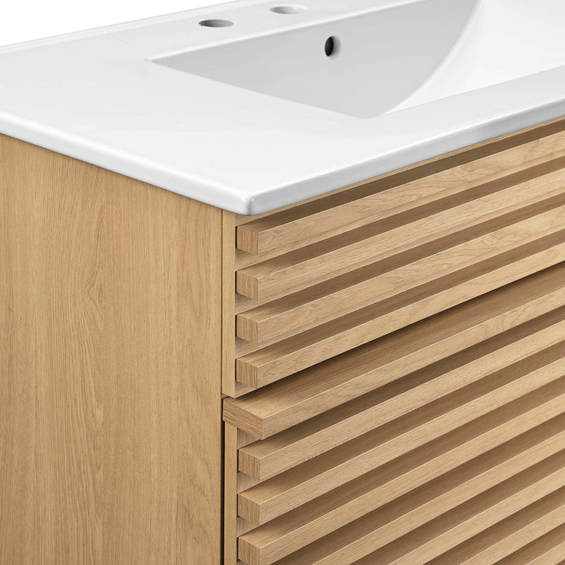 Render 36" Bathroom Vanity, Oak