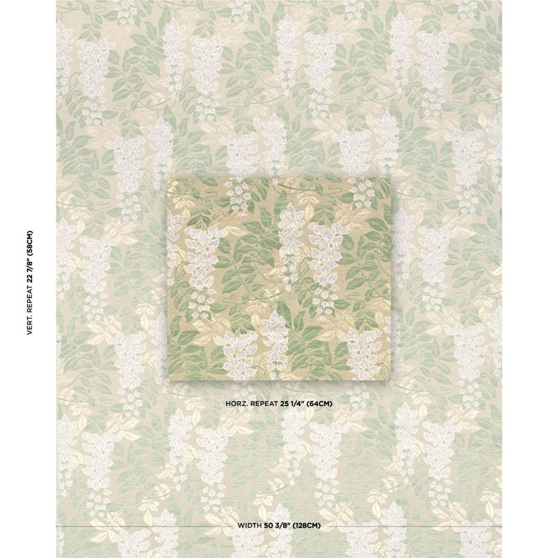 Lucia Wisteria Fabric, Lilac