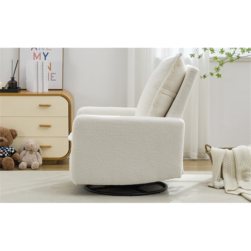 Fauteuil inclinable et pivotant, Ourson blanc