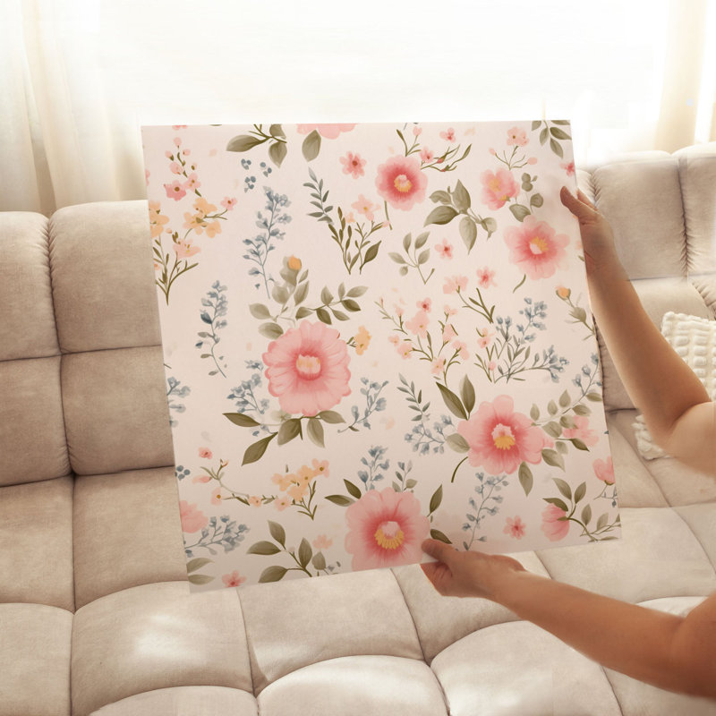 «Floral Flowers II», reproduction d'art sans cadre, H 28 po x l 28 po