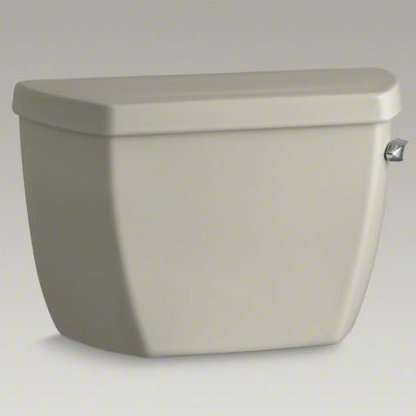 Highline Classic 1.0 GPF Toilet Tank with Tank Cover Locks and Right-Hand Trip Lever, Sandbar