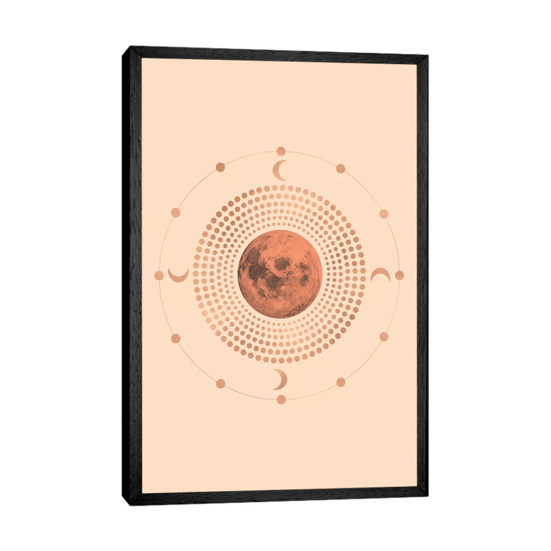 Delicate Moon by Emanuela Carratoni - Print on Canvas, 152.4cm H x 20.32cm W x 3.81cm D, Black Framed Canvas