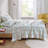 4 Pcs Queen Cotton Printed Sheet Set White Holiday Trees