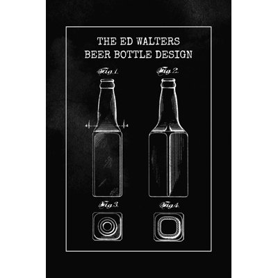«Beer Bottle Design», art textuel sur toile tendue