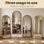 Miroir arqué pleine longueur, miroir décoratif perlé-50516336-50516343