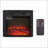 Electric Fireplace Insert 18” 1400W with Remote, Realistic Flame &amp; Log Set, Ultra Thin | Black | Tempered Glass+Sheet Metal+Plastic