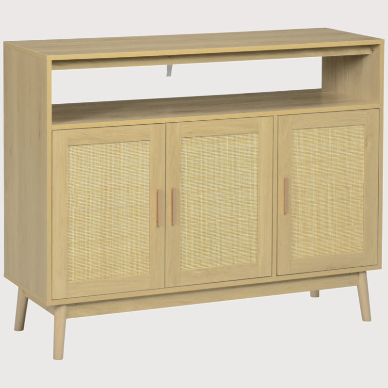Buffet avec portes en rotin
