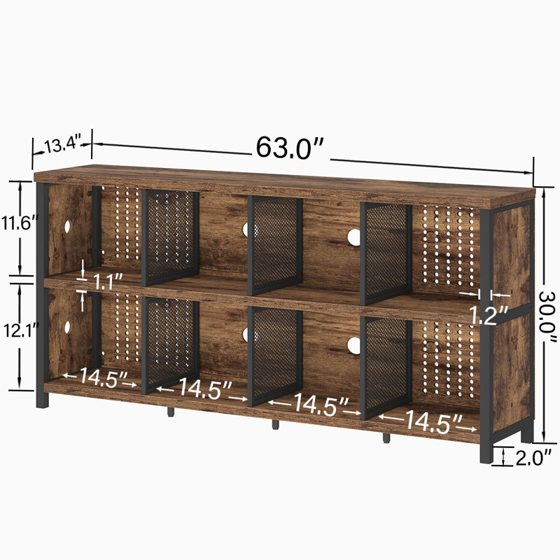 Bibliothèque standard H 30 "x l 63", Brun rustique
