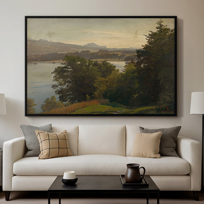 View of the Mondsee, 1870-Hans Gude-Framed Gallery Wrapped Canvas