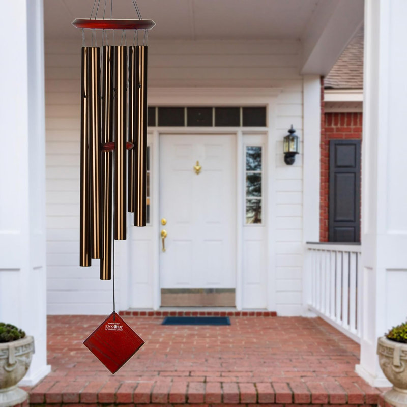 Wind Chime, 37" H x 7" W x 7" D, Bronze