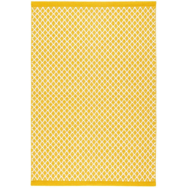 Mainsail Yellow Handwoven Indoor/Outdoor Rug, Rectangle 5' x 8'