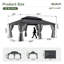20'X14' Hardtop Gazebo With Galvanized Steel Roof